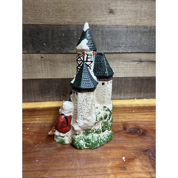 Brinn's Santa's Castle Ceramic Light Up Christmas Village House 1987 In Box - Picture 4 of 6